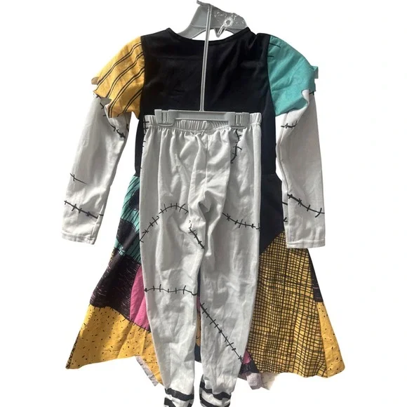 Disney Sally Nightmare‎ Before Christmas Costume Dress Leggings Girls 7/8 - Picture 10 of 11